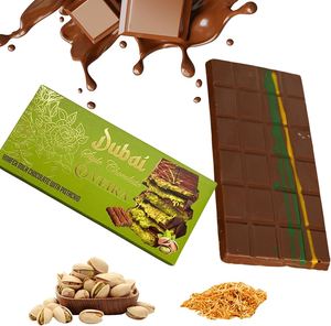 Vente en gros directe d'usine, prix compétitif, barre de kunafa au chocolat et aux pistaches de Dubaï, 200 grammes, original, IMPORTÉ DE DUBAÏ, Allemagne - Product Image 3