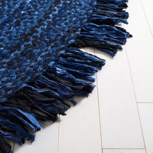Alfombra Oriental Rectangular Trenzada Multicolor con Patrón Geométrico, Hilos Reciclados, Base de Yute, Pelo Bajo, Reversible, Apta para Mascotas - Product Image 3