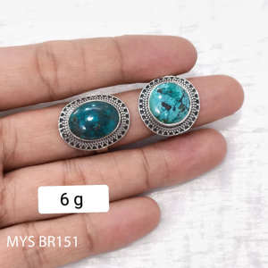 Anillos de Plata de Ley 925 con Turquesa Natural, Precio al por Mayor, Joyería de Piedras Preciosas de Plata - Product Image 1