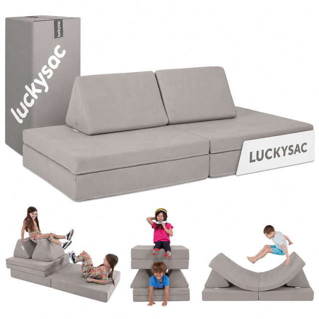 Manufacturer Kids Plush Foam Couch Modular Play Sofa Set with Removable Washable Cover Foldable for Playroom and Bedroom