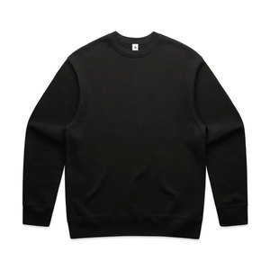 Mens Premium Black Crew Neck Comfort Heavy Weight <b>Pullover</b> Fleece <b>Jumper</b> Blank Casual Streetwear Outerwear Sweatshirt - Product Image 1