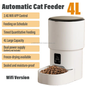 Mangeoire automatique de luxe en plastique pour animaux de compagnie, nouveau design, distributeur de bols d'eau et de nourriture pour chat et chien, mangeoires durables - Product Image 3