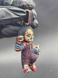 Colgante Personalizado de Plata 925 con Personaje de Muñeca de Terror, Gema de Moissanita Multicolor, Joyería Fina Hip Hop, Colgantes y Dijes - Product Image 6