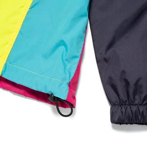 Latest Summer Custom Color <b>Block</b> Professional Windproof Street Wear Upper Zip Hoodie Breathable Windbreaker Jackets For Men - Product Image 4