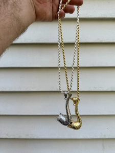 Colgante de pipa de tabaco, colgante Hip Hop, colgante de plata chapada en oro 925 con moissanita VVS para hombre, colgante Bling para rapero, colgante de moda - Product Image 3