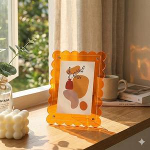 Cadre photo élégant en acrylique miroir, accessoire décoratif pour la maison - Product Image 2