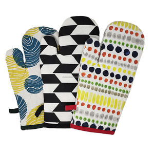 Asequible Protección culinaria superior Tejido de algodón Resistente al calor Manoplas de cocina Cocinar y asar Equipo de protección Manoplas para horno - Product Image 5