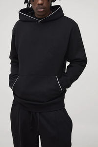 <b>Top</b> quality Cotton Fleece Printed Solid Winter Hooded <b>Men's</b> Tracksuit wholesale price two piece sweatsuits for <b>men</b> - Product Image 5