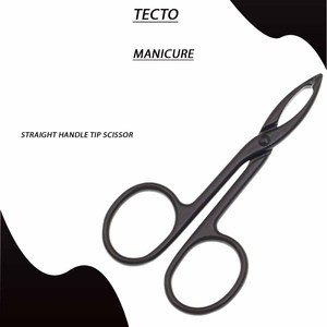 2 pinces à épiler pour sourcils avec manche ciseaux, pointe plate droite en acier inoxydable, pour l'épilation et l'entretien des poils du visage - Product Image 3
