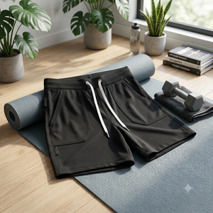Shorts de randonnée légers pour hommes, avec cordon de serrage, respirants, séchage rapide, écologiques, polyester/coton, vêtements de sport - Product Image 3