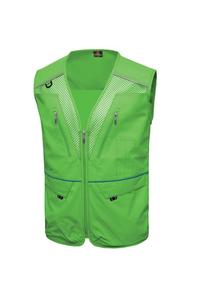 เสื้อกั๊กทำงานแบบมองเห็นได้ชัดเจน น้ำหนักเบา ผลิตจากโพลีเอสเตอร์ไร้ตะเข็บ สำหรับผู้ชาย [MARK] OEM/ODM - Product Image 3