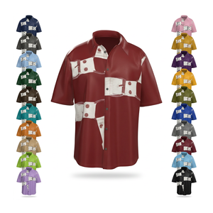 Chemises de plage élégantes et tendance à manches courtes, imprimées sur mesure, confortables et légères, OEM - Product Image 1