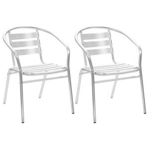 2 chaises de patio empilables en aluminium - Product Image 1