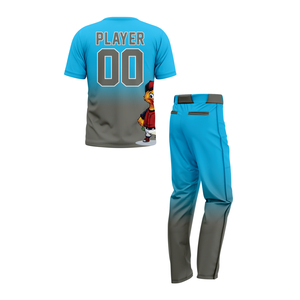 Conjunto de Uniforme de Softbol Sublimado Personalizado, 100% Poliéster, Unisex, Transpirable, de Secado Rápido, con Cierre de Cremallera, Pantalones Cortos Profesionales - Product Image 2