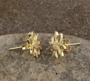 Pendientes Minimalistas de Plata 925 con Circonita Cúbica, Bañados en Oro, de Lujo, para Uso Diario, Regalo de Boda, Joyería - Product Image 2