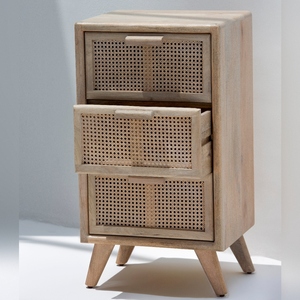 Cómoda Vandana Vesta Solace de Ratán con Cajones, Mueble de Almacenamiento Moderno con Diseño Tejido Natural - Product Image 4