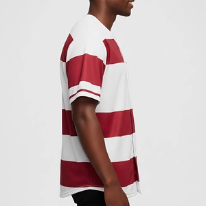 Maillot de baseball boutonné style urbain, chemise de softball personnalisée, coupe jeune, séchage rapide, maille, lettres brodées en twill, coupe USA - Product Image 5