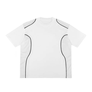 เสื้อยืดโอเวอร์ไซส์ผ้าฝ้ายแท้ 100% สำหรับผู้ชาย แบบครอปพิมพ์ลายตัวอักษรพร้อมโลโก้  ไซส์พลัส - Product Image 1