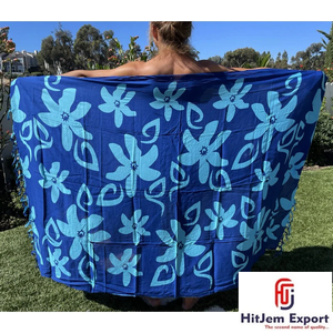 Premium Custom Tahitian Tropical <b>Beach</b> Pareo Resort Sarong OEM ODM Textile Factory India Hawaii Fiji Cook Islands - Product Image 3