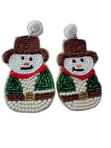 Pendientes de cuentas de semillas bordadas a mano indias de nuevo diseño para mujer, accesorios de Carnaval de Navidad, cuentas de Navidad elegantes - Product Image 3