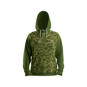 Sweat-shirt à capuche camouflage personnalisé, décontracté, avec poche avant et cordon de serrage - Product Image 1