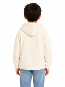 Veste à capuche zippée pour enfants en molleton doux, légère et confortable, avec fermeture éclair intégrale sur le devant - Product Image 3