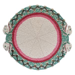 Luxury High End Handmade <b>beaded</b> <b>Placemat</b> 'Horse Play' - Product Image 3