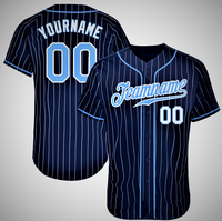 Jersey Baseball Hitam Custom Print Lengan Pendek Anti Lembab Bernapas 100% Poliester Pakaian Olahraga Seragam Tim Nama Dewasa