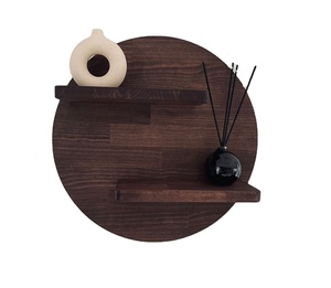 Étagère classique en bois marron étagères de rangement murales pour la maison hôtels salon cuisine salle de bain accessoires de décoration pour la maison 2024 - Product Image 1