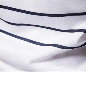 Polo en tricot à manches courtes pour homme, à blocs de couleur et rayures, coupe classique, décontracté, bleu, blanc, marine - Product Image 3