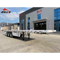 Prix d'usine Semi-remorque plateau porte-conteneurs 2/3/4 essieux 20ft 40ft, Semi-remorque plateau 50T 60T avec attaches de conteneur