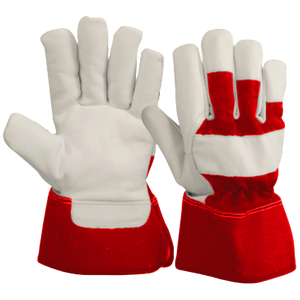 Split Leather Work Gloves Anti-Chemical Heat Resistant 10 Inch Reinforced <b>Thumb</b> Durable Padded Palm - Product Image 4