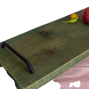 Green Reclaimed Wood & Metal Handle <b>Tray</b> New Design Fancy Creative Fruit <b>Tray</b> Hot Selling Finishing Tabletop <b>Decor</b> Fancy <b>Tray</b> - Product Image 1