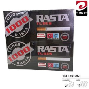 Rasta <b>Tubes</b> 15Mm Plastic <b>Filter</b> 1000 Count Smoking Accessory - Product Image 1