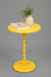 Yellow Flower Shape Side <b>Table</b> Plant Stand Home Decor <b>Table</b> Metal <b>Leg</b> <b>Coffee</b> <b>Table</b> Living Room Bedroom Furniture Plant Stand - Product Image 4
