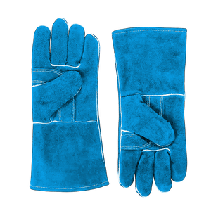 Gants de sécurité en cuir de vachette pleine fleur de qualité supérieure, robustes, renforcés, pour la lutte contre les incendies, la soudure industrielle, style uni - Product Image 4