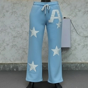 Men Fleece Casual Sweatpants Custom Hot Selling <b>Drawstring</b> Closure Cotton Straight Leg Sweat Pants Low Price - Product Image 3