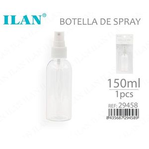 Flacone spray Ilan da 150 ml in plastica trasparente per viaggi e uso quotidiano - Product Image 1