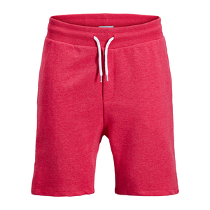 Shorts de sport rouges unis en gros, haute qualité, avec cordon de serrage, pour la course et le jogging, personnalisables, pour hommes, décontractés, en molleton - Product Image 1