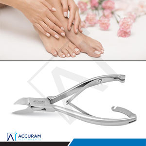 Accuram Cortaúñas y Cortacutículas de Alta Resistencia, de Acero Inoxidable Afilado, con Abertura de Mandíbula Ancha y Bloqueo Trasero, para Podología - Product Image 6