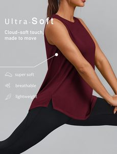 <b>Womens</b> Essential <b>Tank</b> <b>Top</b> Sleeveless Breathable Quick Dry Eco-Friendly Crew Neck <b>Knitted</b> Fabric Lightweight Comfortable - Product Image 5