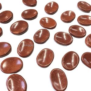 คริสตัลอัญมณีธรรมชาติแกะสลักจากหินแจสเปอร์สีแดงใช้สมาธิคริสตัลทรงรีสำหรับการบำบัดจักระคริสตัล - Product Image 2