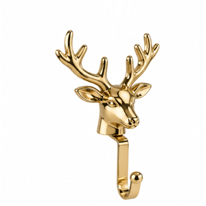Gold Reindeer Stocking Hangers for Mantle Metal <b>Fireplace</b> Christmas Stocking Holder Bulk <b>Mantel</b> Hanger Hooks Wholesale - Product Image 1