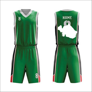 Uniformes de Baloncesto Unisex Personalizados de Primera Calidad, Camisetas y Pantalones Cortos con Impresión por Transferencia Térmica Frontal, 100% Poliéster - Product Image 2