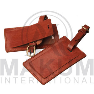 Porte-cartes de visite en cuir véritable, étiquette de bagage, étiquette de valise pour bagages - Product Image 2