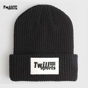 Gorro de Invierno Cálido a Cuadros de Color Sólido Twill-Sports TB-6023, Etiqueta Tejida con Logotipo Personalizado, Gorro de Punto Grueso de Acrílico con Botón, Unisex - Product Image 3