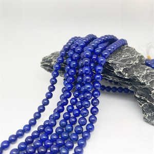 Perles de lapis-lazuli bleu naturel de haute qualité pour la fabrication de bijoux, toutes tailles sont disponibles - Product Image 4