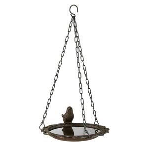 Bain d'oiseaux décoratif moderne en fer noir thermolaqué, personnalisable, sur piédestal métallique, pour jardin extérieur – Meilleures ventes - Product Image 2