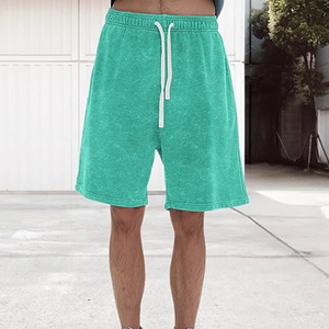 2026 Low Price Men High Quality Made with Best Material Acid Washed Shorts in New Style Embroidered Wash Shorts for men - Product Image 4