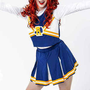 Servicio OEM, Conjuntos de Uniformes de Porristas Personalizados para Niñas, Sublimados, de Poliéster/Algodón, Impresión por Transferencia de Calor, para Clubes Escolares - Product Image 5